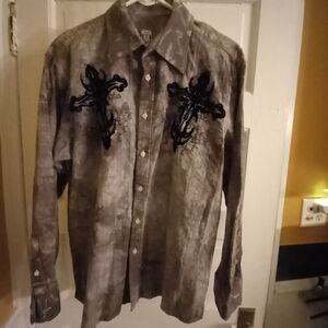 New OSTENTATIOUS AUTHORITY  Mens L. LS shirt